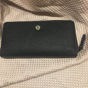Anne Klein Black Zip Around Wallet